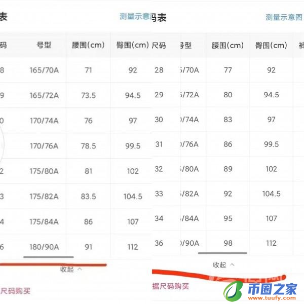 36码是多少厘米（33码裤子对应尺码）