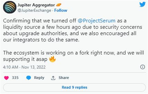 流动性中心血清在FTX 黑客攻击后由开发人员分叉