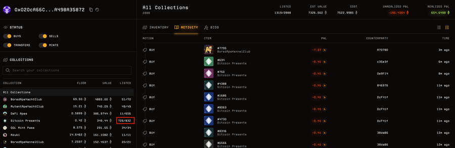 V神签名NFT最高飙52ETH！黄立成储值信仰狂扫832张
