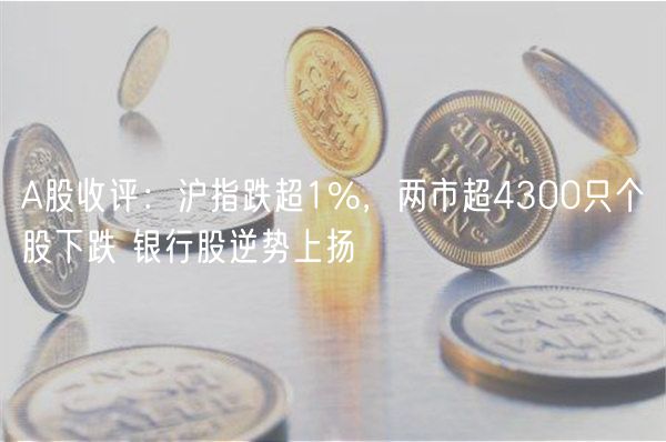A股收评:沪指跌超1%,两市超4300只个股下跌 银行股逆势上扬