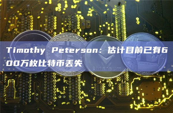 Timothy Peterson：估计目前已有600万枚比特币丢失