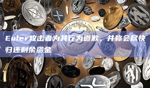 Euler攻击者为其行为道歉,并称会尽快归还剩余资金
