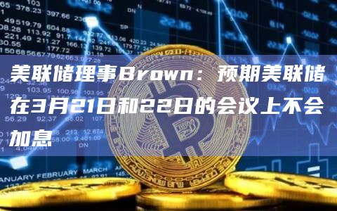 美联储理事Brown：预期美联储在3月21日和22日的会议上不会加息