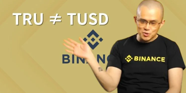 币安宣布:BTC/TUSD交易对0手续费!赵长鹏澄清TRU与TUSD无关