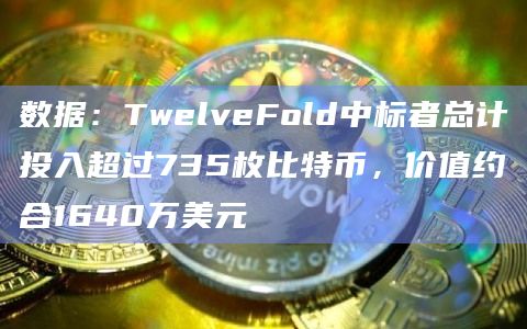 数据：TwelveFold中标者总计投入超过735枚比特币，价值约合1640万美元