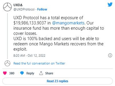Mango Markets黑客提出 难以接受的解决方案