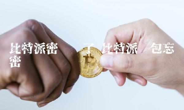 比特派钱包忘记密码
