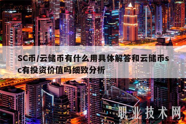 SC币／云储币有什么用具体解答和云储币sc有投资价值吗细致分析