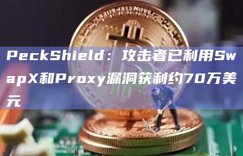 PeckShield：攻击者已利用SwapX和Proxy漏洞获利约70万美元