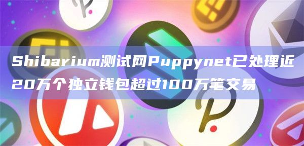 Shibarium测试网Puppynet已处理近20万个独立钱包超过100万笔交易