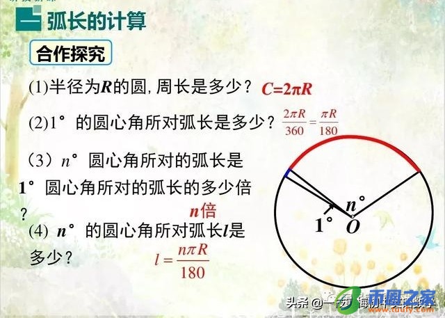 扇形弧长计算公式（扇形弧长计算公式六年级）