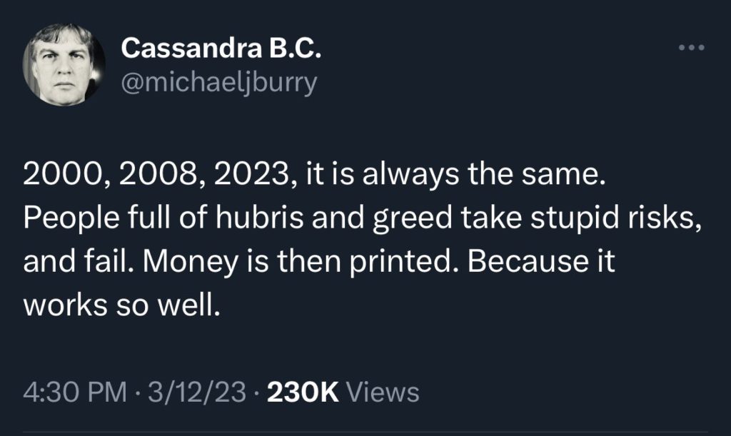 大空头原型：硅谷银行倒闭不会重演雷曼兄弟 没看到真正危机