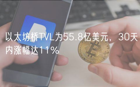 以太坊桥TVL为55.8亿美元,30天内涨幅达11%