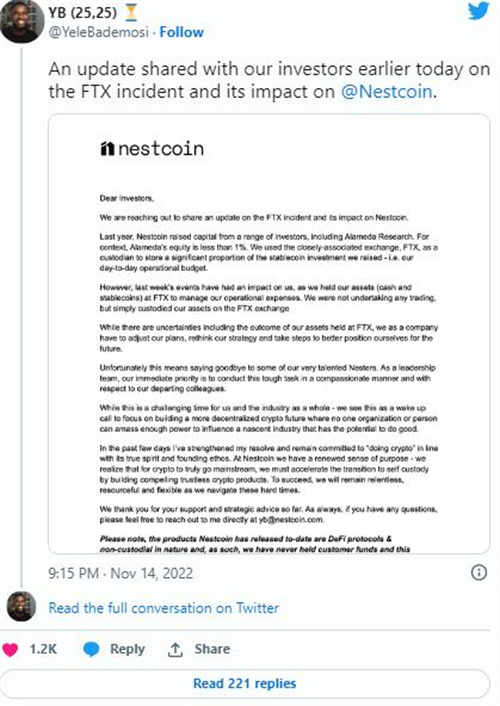 FTX破产冻结了价值数百万的加密公司资金2