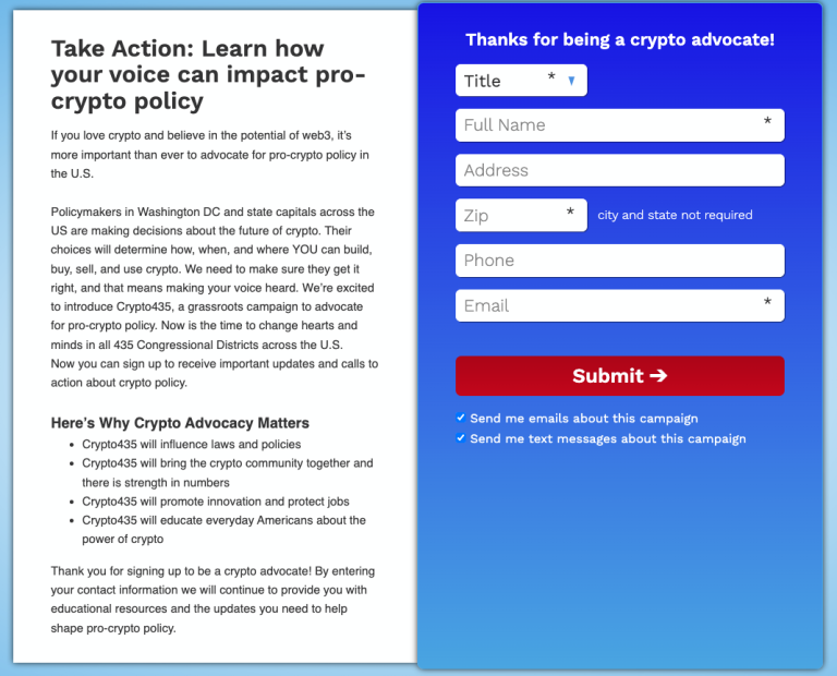 Coinbase发起Crypto 435倡议活动！在美国推动加密友善政策