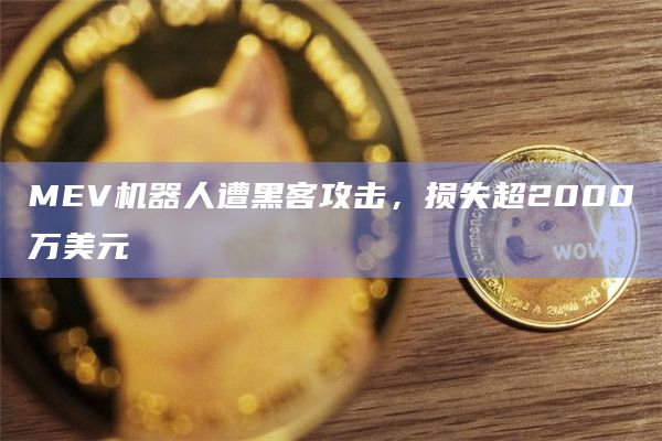 MEV机器人遭黑客攻击，损失超2000万美元