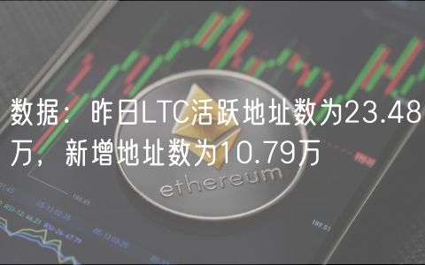 数据：昨日LTC活跃地址数为23.48万，新增地址数为10.79万