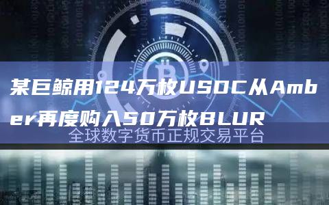 某巨鲸用124万枚USDC从Amber再度购入50万枚BLUR