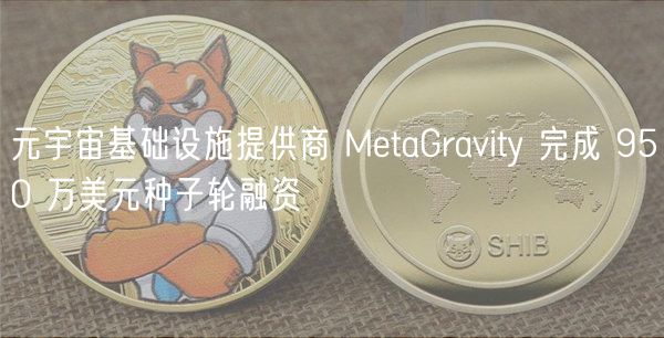 元宇宙基础设施提供商 MetaGravity 完成 950 万美元种子轮融资