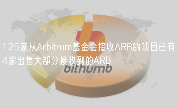 125家从Arbitrum基金会接收ARB的项目已有4家出售大部分接收到的ARB