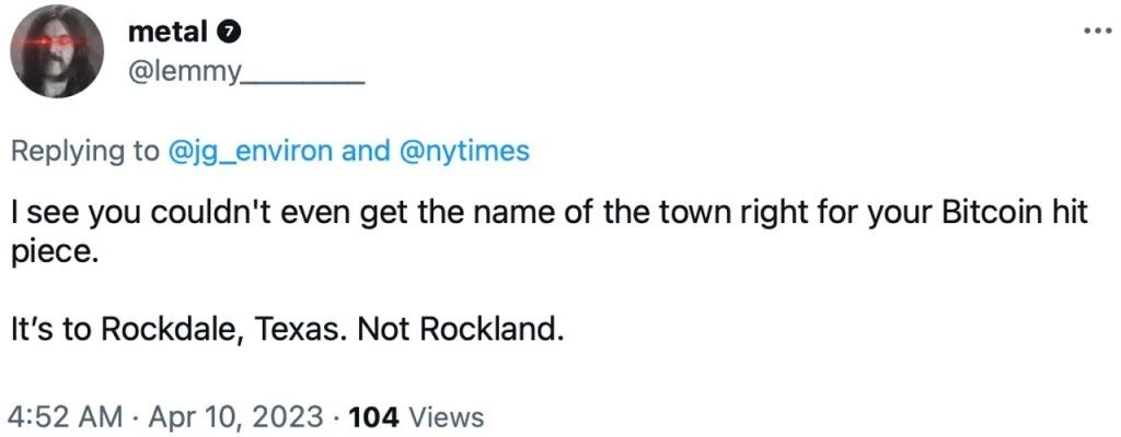 在比特币挖矿上发表片面报道，《纽约时报》遭到指责1