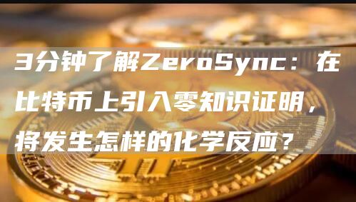 3分钟了解ZeroSync：在比特币上引入零知识证明，将发生怎样的化学反应？