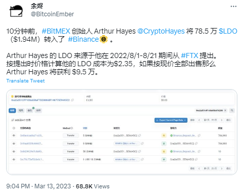 Arthur Hayes：囤了那么久的$LDO，我为何全部亏本抛售？