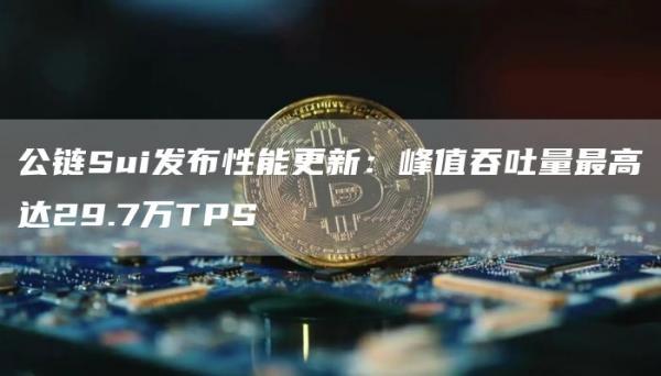 公链Sui发布性能更新：峰值吞吐量最高达29.7万TPS
