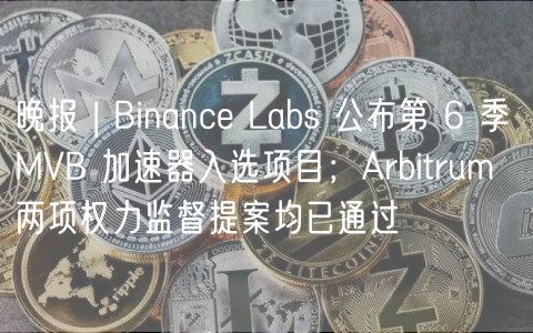 晚报 | Binance Labs 公布第 6 季 MVB 加速器入选项目；Arbitrum 两项权力监督提案均已通过