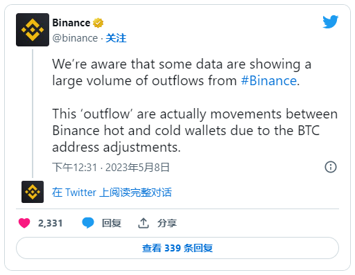 币安创历史最高比特币流出记录 有什么隐情？