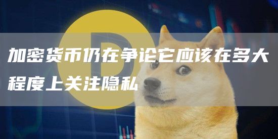 加密货币仍在争论它应该在多大程度上关注隐私