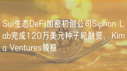 Sui生态DeFi加密初创公司Siphon Lab完成120万美元种子轮融资，Kima Ventures领投