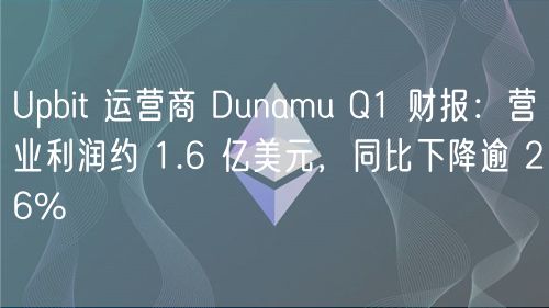 Upbit 运营商 Dunamu Q1 财报：营业利润约 1.6 亿美元，同比下降逾 26%