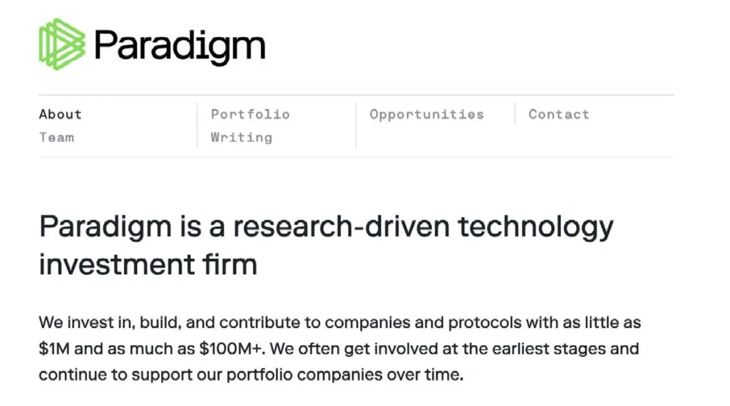 不玩Web3、区块链?Paradigm移除官网所有加密内容