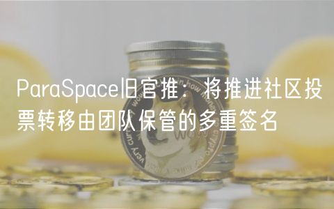 ParaSpace旧官推：将推进社区投票转移由团队保管的多重签名