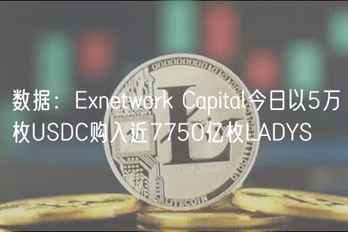 数据：Exnetwork Capital今日以5万枚USDC购入近7750亿枚LADYS