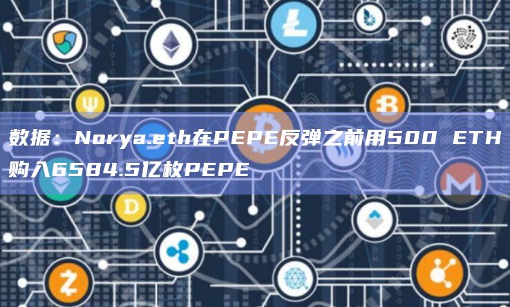 数据：Norya.eth在PEPE反弹之前用500 ETH购入6584.5亿枚PEPE