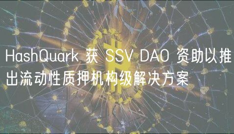 HashQuark 获 SSV DAO 资助以推出流动性质押机构级解决方案