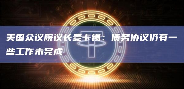 美国众议院议长麦卡锡：债务协议仍有一些工作未完成