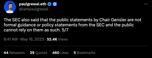 SEC主席：加密货币规则已够明确！随时能采取执法行动1