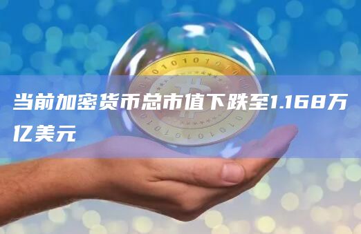 当前加密货币总市值下跌至1.168万亿美元
