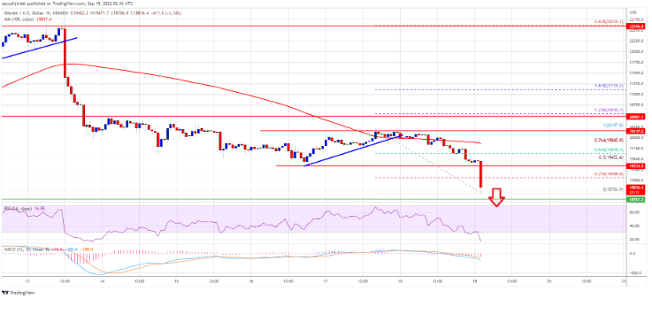 最新今日比特币汇率(比特币价格为什么掉头,为什么 BTC 可能跌至 18,000 美元)插图1 最新今日比特币汇率(比特币价格为什么掉头,为什么 BTC 可能跌至 18,000 美元)