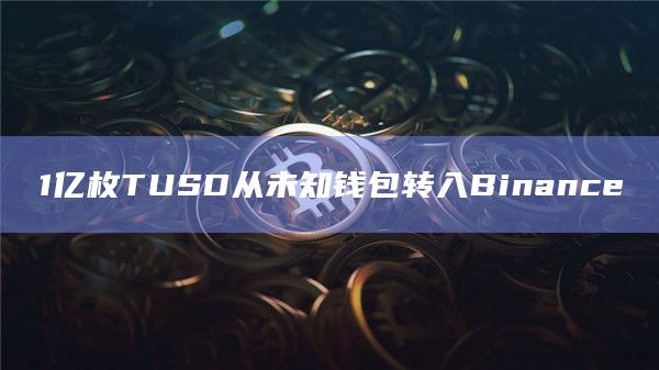 1亿枚TUSD从未知钱包转入Binance