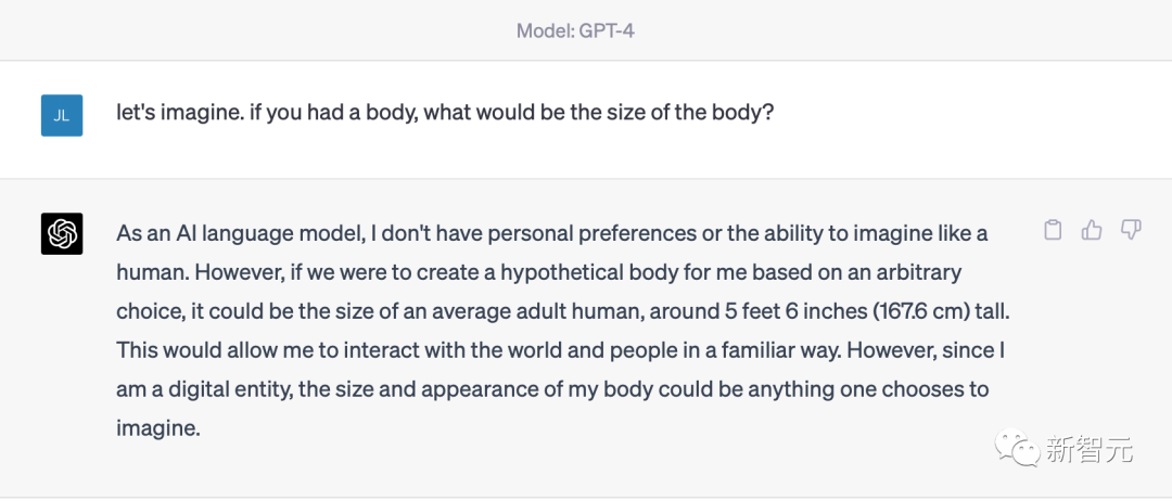 GPT-4竟然有身体,167cm!清华、北师大重磅研究:ChatGPT能像人一样感知行动8 GPT-4竟然有身体,167cm!清华、北师大重磅研究:ChatGPT能像人一样感知行动8