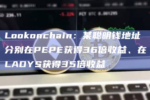 Lookonchain:某聪明钱地址分别在PEPE获得36倍收益、在LADYS获得35倍收益