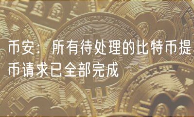 币安：所有待处理的比特币提币请求已全部完成