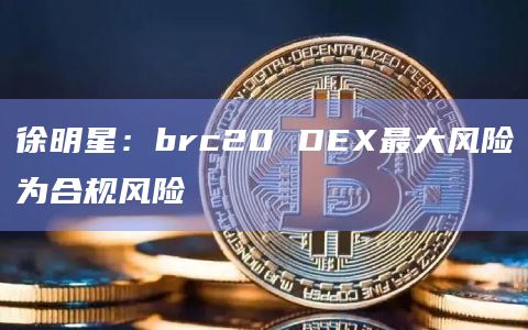 徐明星：brc20 DEX最大风险为合规风险