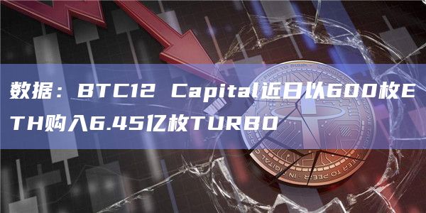 数据:BTC12 Capital近日以600枚ETH购入6.45亿枚TURBO