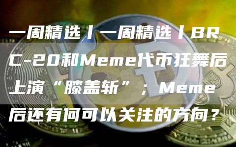 一周精选丨一周精选丨BRC-20和Meme代币狂舞后上演“膝盖斩”；Meme后还有何可以关注的方向？