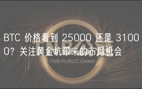 BTC 价格看到 25000 还是 31000？关注黄金坑带来的布局机会